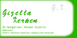 gizella kerpen business card